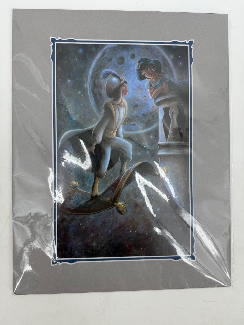 2021 Disney Parks Darren Wilson 14x18" Matte Print Moonlight Romantic Aladdin